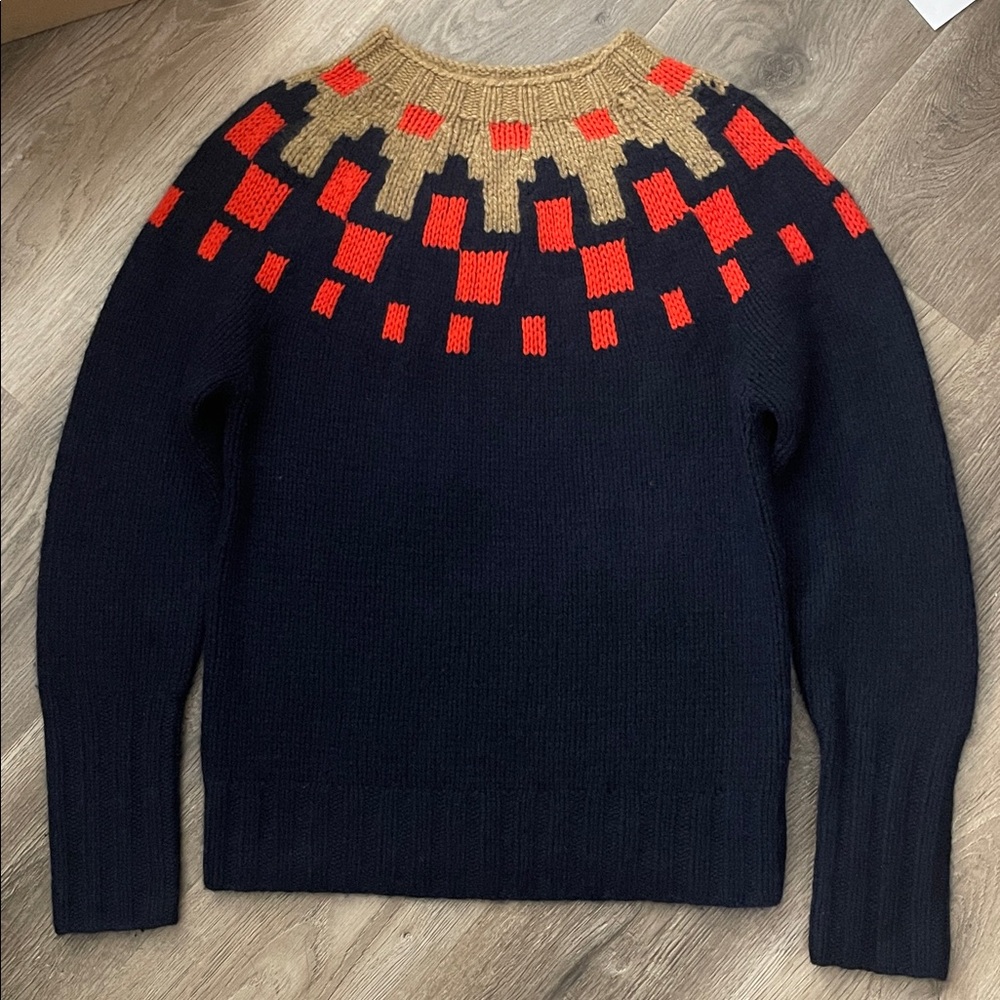 J. Crew Collection Cashmere Mohair Knit Sweater Geometric Design 2012 Rare Style - Picture 5 of 12